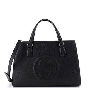 Gucci Medium Soho Convertible Top Handle Satchel Leather